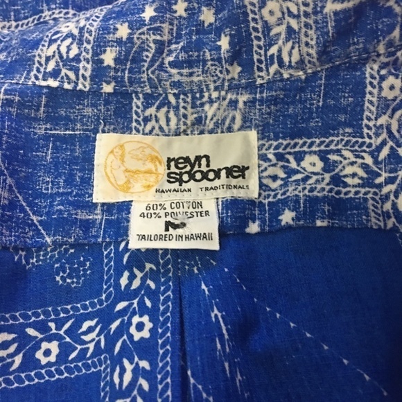 REYN Spooner Authentic Vintage Hawaiian Shirt Top Tiki Nautical Theme NWOT - Picture 7 of 10
